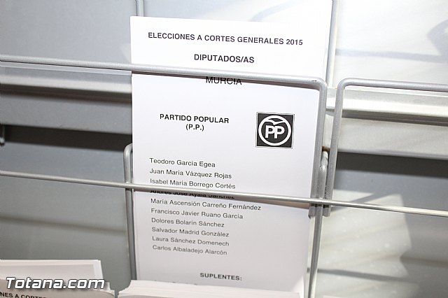 Jornada electoral - Elecciones generales 20 diciembre 2015 - 7